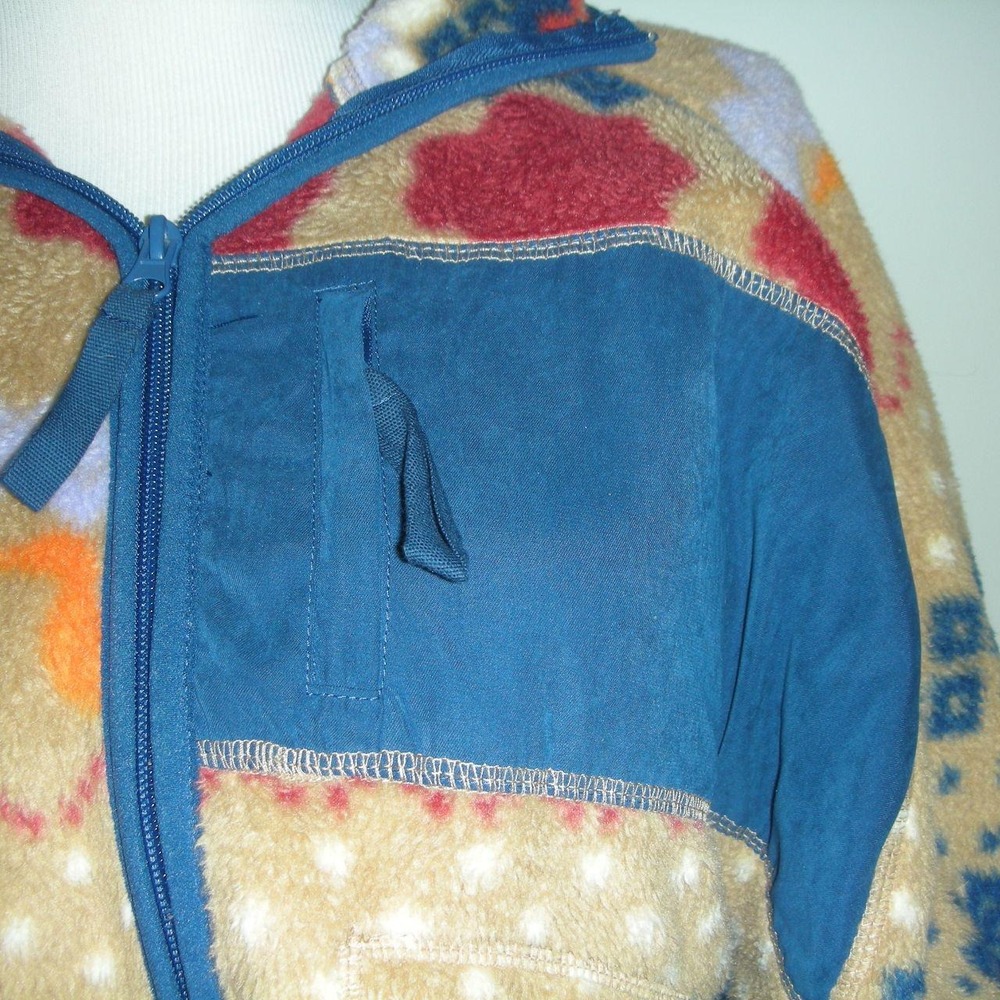 Urban Outfitters Retro Pattern Fleece Jacket S Gorpcore Y2K Outdoor Ski - Picture 2 of 7